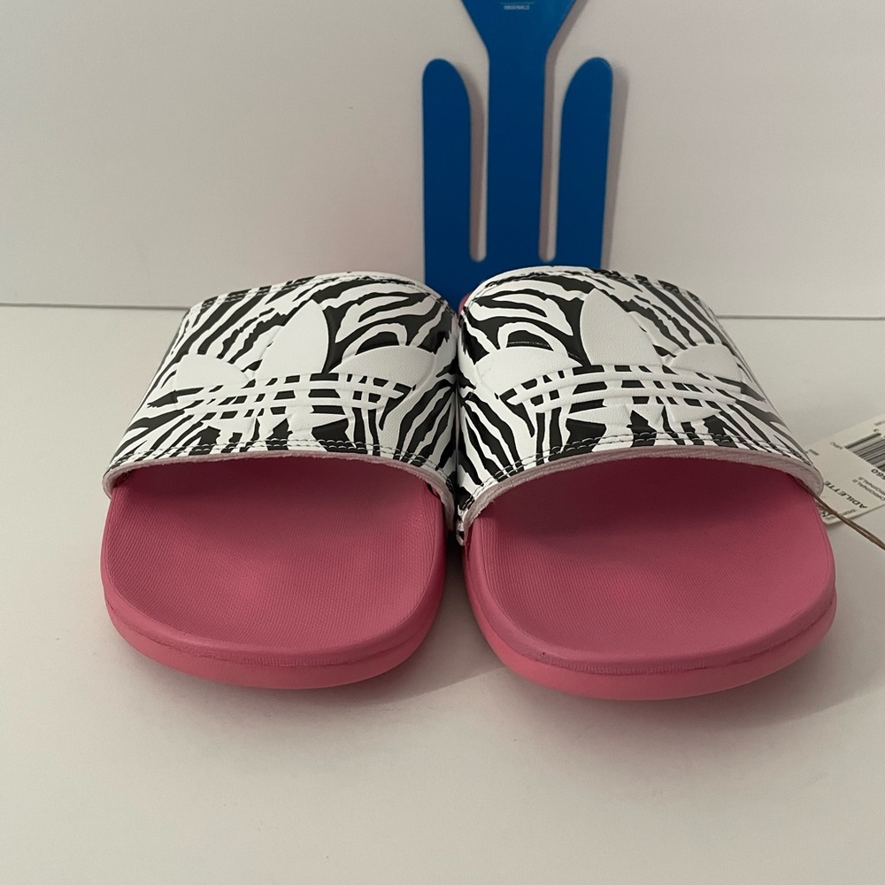 Adidas Women Animal Print Slides Slippers Shoes - Picture 2 of 6